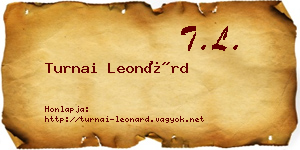 Turnai Leonárd névjegykártya